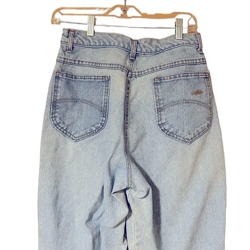 Chic Vintage 80s Women's High Rise Mom Jeans Light Wash Sz 14 Cotton Made in USA